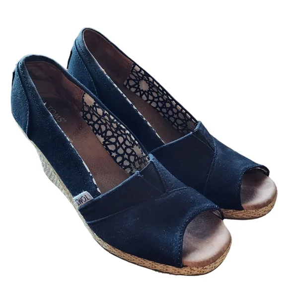 TOMS Women's Classic Espadrille Wedge Sandal, Size 8W - Picture 2 of 11